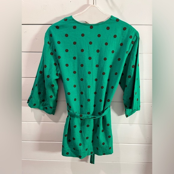 💚 ZARA Green Polka Dot Tunic – Size M - Picture 7 of 10